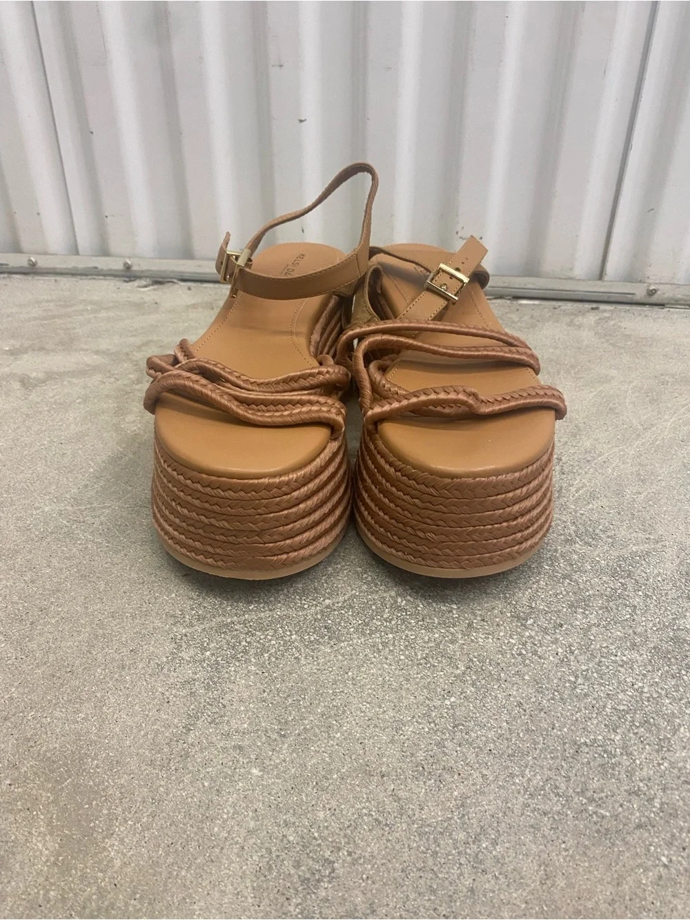 NEW Kelsi Dagger Tan Platform Rope Sandals, Size 9